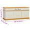vidaXL Storage Bench Solid Paulownia Wood 100 cm