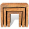 vidaXL Nesting Table Set 3 Pieces Solid Mango Wood