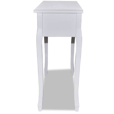 vidaXL Dressing Console Table with Three Drawers White