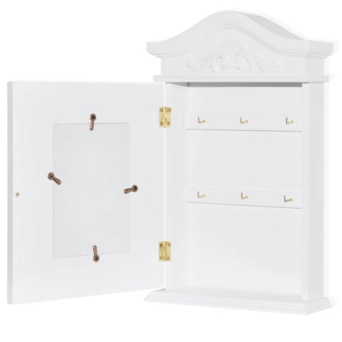 vidaXL Key Cabinet with Photo Frame White