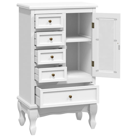 vidaXL Cabinet with 5 Drawers 2 Shelves White