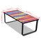 vidaXL Coffee Table with Rainbow Printing Glass Top