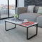 vidaXL Coffee Table with Telephone Booth Printing Glass Top