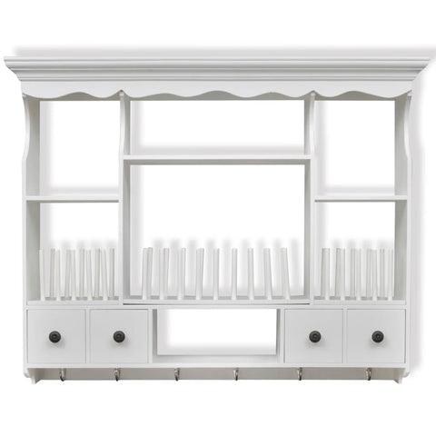 vidaXL Wooden Kitchen Wall Cabinet White