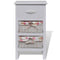 vidaXL Cabinet with 1 Drawer and 2 Baskets White Paulownia Wood