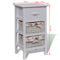 vidaXL Cabinet with 1 Drawer and 2 Baskets White Paulownia Wood