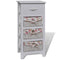 vidaXL Cabinet with 1 Drawer and 3 Baskets White Paulownia Wood