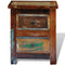 vidaXL Nightstand with 2 Drawers Solid Reclaimed Wood