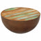vidaXL Coffee Table Bowl-shaped with Steel Base Solid Reclaimed Wood