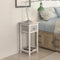 vidaXL Nightstand with 1 Drawer Grey and White