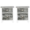 vidaXL Nightstand 2 pcs with 2 Drawers Grey and White