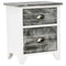 vidaXL Nightstand 2 pcs with 2 Drawers Grey and White