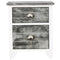 vidaXL Nightstand 2 pcs with 2 Drawers Grey and White