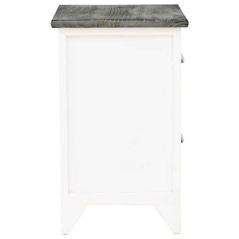 vidaXL Nightstand 2 pcs with 2 Drawers Grey and White