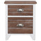 vidaXL Nightstand 2 pcs with 2 Drawers Brown and White