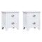 vidaXL Nightstand 2 pcs with 2 Drawers White