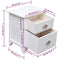 vidaXL Nightstand 2 pcs with 2 Drawers White