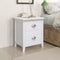 vidaXL Nightstand 2 pcs with 2 Drawers White