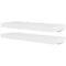 vidaXL Floating Wall Display Shelves Book/DVD Storage White MDF 2 pcs