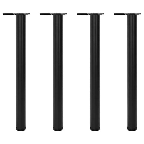 4 Height Adjustable Table Legs Black 710 mm