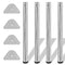 4 Height Adjustable Table Legs Chrome 710 mm