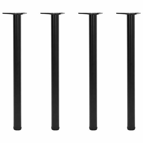 4 Height Adjustable Table Legs Black 870 mm