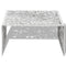 vidaXL Coffee Table Silver Geometric Openwork Design Aluminium