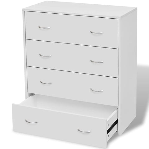 vidaXL Sideboard with 4 Drawers 60x30.5x71 cm White