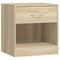 vidaXL Nightstand 2 pcs with Drawer Oak Colour