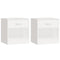 vidaXL Nightstand 2 pcs with Drawer White