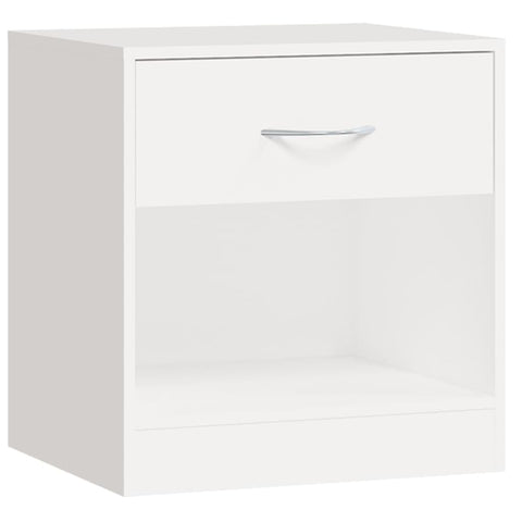 vidaXL Nightstand 2 pcs with Drawer White