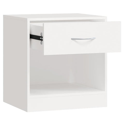 vidaXL Nightstand 2 pcs with Drawer White