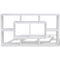 vidaXL Floating Wall Display Shelf 8 Compartments White