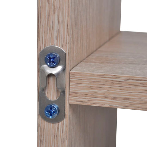 vidaXL Floating Wall Display Shelf 8 Compartments Oak Colour