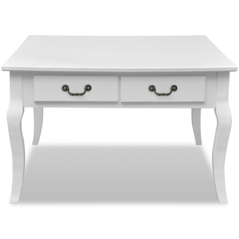 vidaXL vidaXL Coffee Table with 4 Drawers White