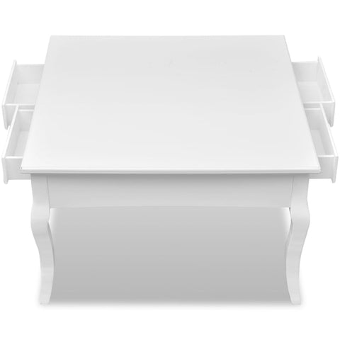 vidaXL vidaXL Coffee Table with 4 Drawers White