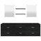 vidaXL 5 Piece Bathroom Furniture Set Black Engineered Wood