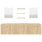 vidaXL 6 Piece Bathroom Furniture Set Oak Engineered Wood