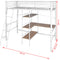 vidaXL High Sleeper Bed without Mattress White & Brown Metal 90x200 cm