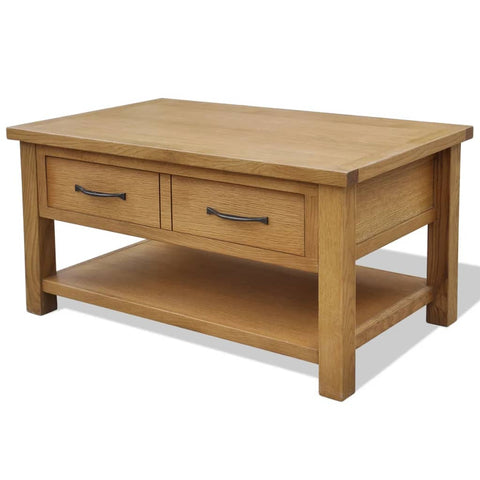 vidaXL Coffee Table 88x53x45 cm Solid Oak Wood