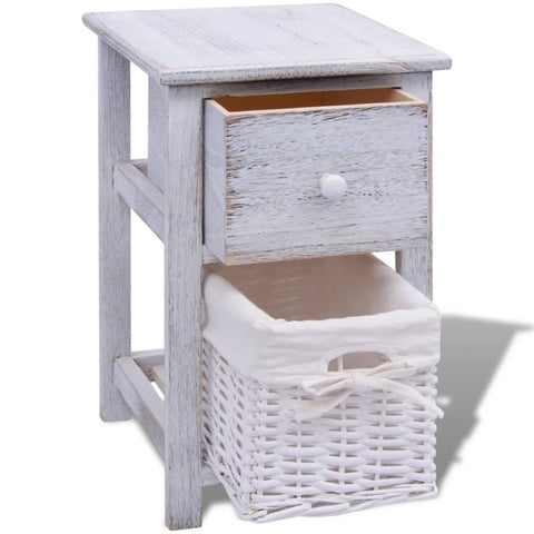 vidaXL Bedside Cabinets 2 pcs Wood White