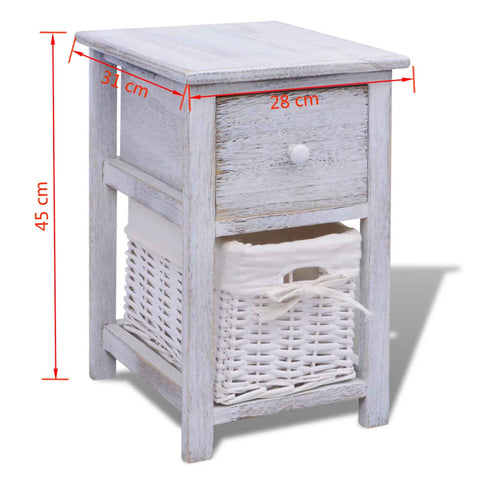 vidaXL Bedside Cabinets 2 pcs Wood White