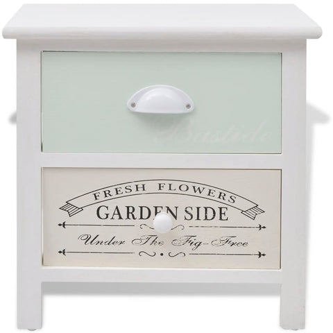 vidaXL French Bedside Cabinets 2 pcs Wood