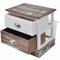 vidaXL Bedside Cabinets 2 pcs Brown and White