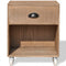 vidaXL Nightstand Brown Solid Wood