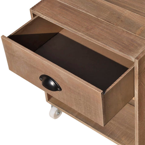 vidaXL Nightstand Brown Solid Wood
