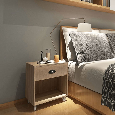 vidaXL Nightstand Brown Solid Wood