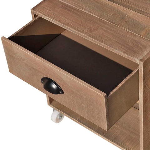 vidaXL Nightstand 2 pcs Brown Solid Wood