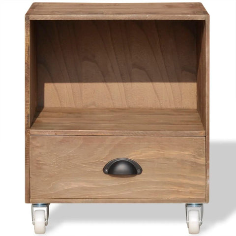 vidaXL Nightstand 2 pcs Brown Solid Wood
