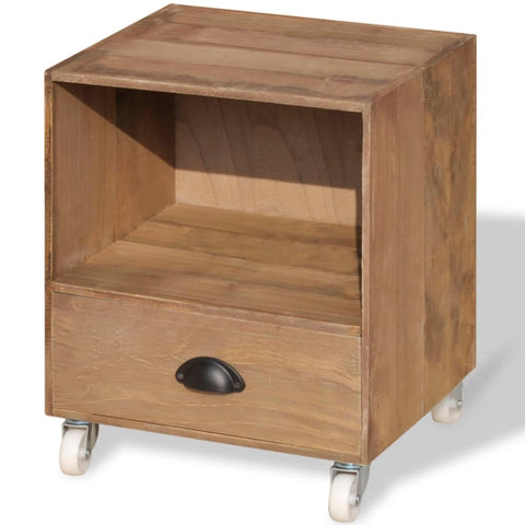 vidaXL Nightstand 2 pcs Brown Solid Wood